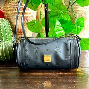 MCM Black Visetos Crossbody Bag Made in Germany
